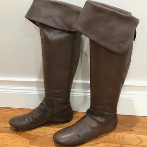 Tall Knee-length Foldover-top Boots - Vera Wang Lavender - Sz 8.5